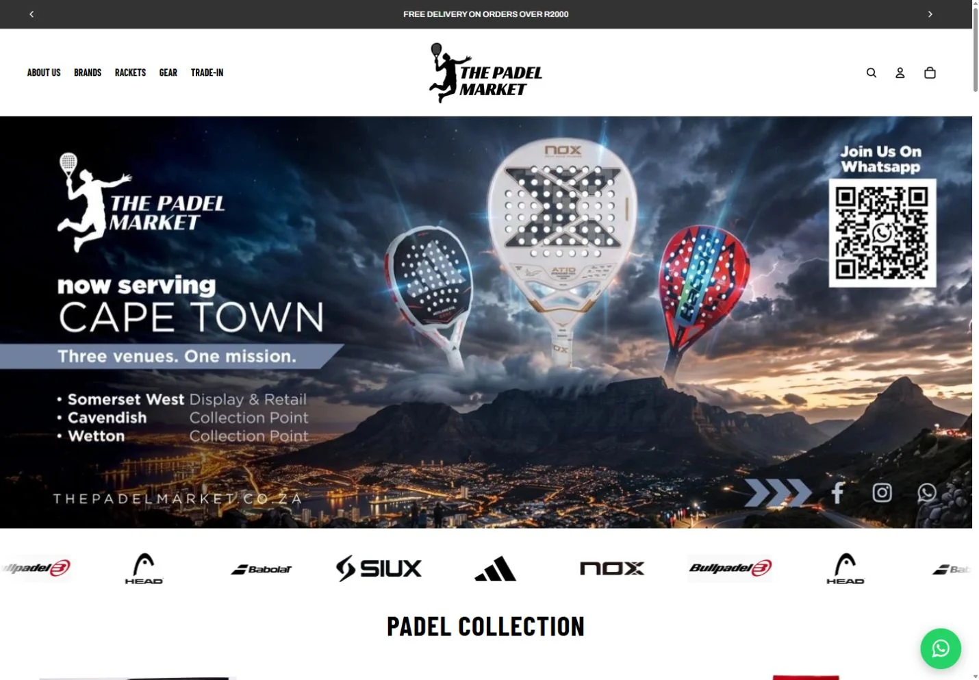 The Padel Market website